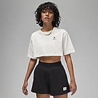【Nike】Jordan Women's Cropped T-Shirt(送料無料） Purple Cropped T-Shirt by Nike Jordan on Sale